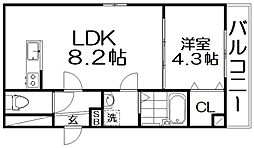 ソリティア光善寺 1LDKの間取図画像