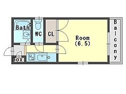 SAKURAヒルズ 1階1Kの間取り