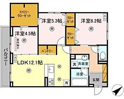 アミティエY 3LDKの間取図画像