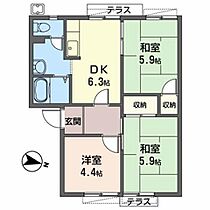 ディアス谷口 0102 ｜ 和歌山県和歌山市出水105（賃貸アパート3DK・1階・51.09㎡） その2