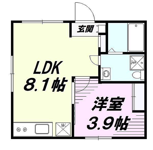 カンパネラ寺町 ｜東京都八王子市寺町(賃貸マンション1LDK・5階・25.44㎡)の写真 その2