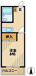 アンドアイラブ 1Kの間取図画像