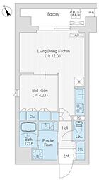 ハレマカニ御苑 1LDKの間取図画像