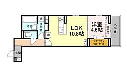 （仮称）D-ROOM南篠崎町 2階1LDKの間取り