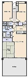 ベルパーク八千代森の街R棟リバーフォレスト棟 3LDKの間取図画像