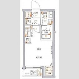 クレヴィスタ品川西大井 ワンルームの間取図画像