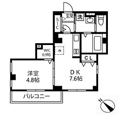 クレスト下北沢 1DKの間取図画像