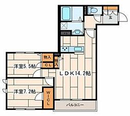 MaisonArmoise 2LDKの間取図画像