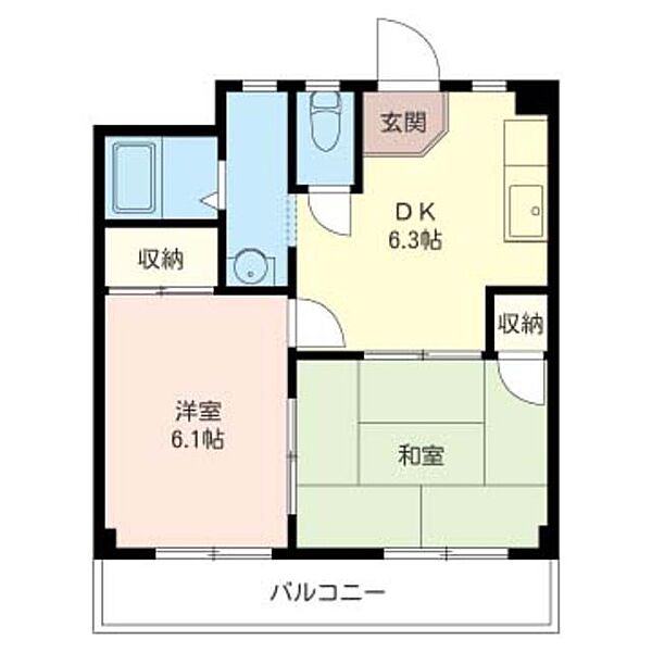 シャルマンドミール 00202｜神奈川県横浜市中区根岸町２丁目(賃貸マンション2DK・2階・40.40㎡)の写真 その2