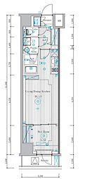 ミライズ北千住レジデンス 1LDKの間取図画像