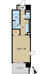 カーサグランデ 1Kの間取図画像