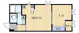 ラヴィエント綾瀬 1DKの間取図画像