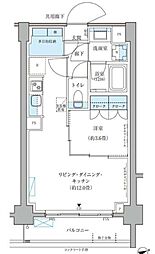 パークアクシス文京本郷 1LDKの間取図画像