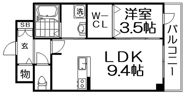 Cherry Blossom楠葉朝日 403｜大阪府枚方市楠葉朝日１丁目(賃貸マンション1LDK・4階・32.00㎡)の写真 その2