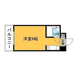 メゾン・ド・ミラージュ ワンルームの間取図画像