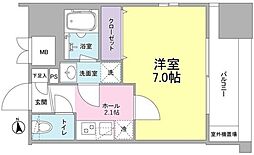 リバーレ東新宿 1Kの間取図画像