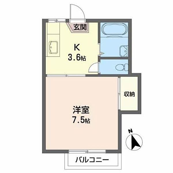 シティ中島丁Ａ 203｜宮城県仙台市青葉区八幡３丁目(賃貸アパート1K・2階・24.00㎡)の写真 その2