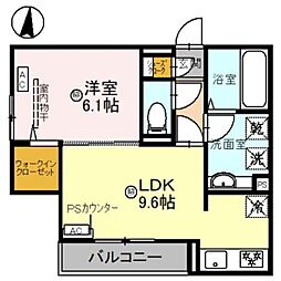 カーサルミノサ駒川 1LDKの間取図画像