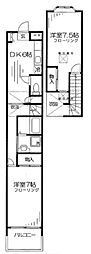 フィールズマンション1 2DKの間取図画像