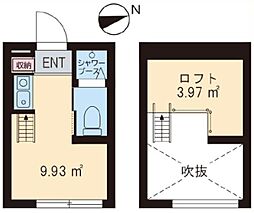 MARUiTOCLUS西荻窪 ワンルームの間取図画像