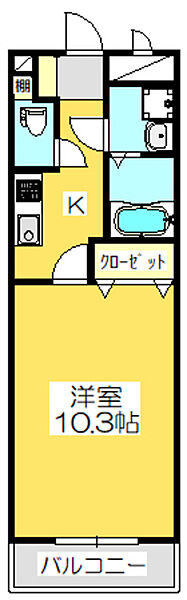 ディアパレス 205｜香川県高松市屋島西町(賃貸アパート1K・2階・30.00㎡)の写真 その2