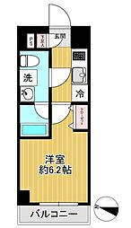 SHOKEN Residence川崎八丁畷 6階1Kの間取り
