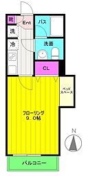 ベル・コッレ 1Kの間取図画像