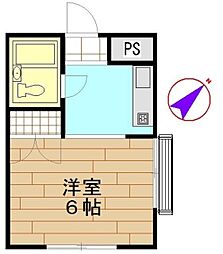 金澤ビル 3階ワンルームの間取り