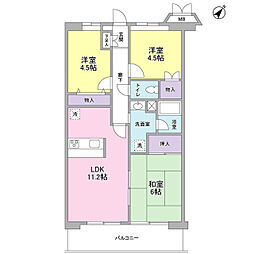 ソレアード葛西 3LDKの間取図画像