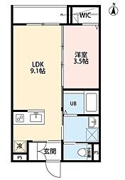 robot home 市川大野 1階1LDKの間取り