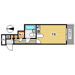 ダイナコートエグジス友泉 ワンルームの間取図画像