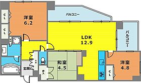 GROOVE神戸レジデンス 402 ｜ 兵庫県神戸市兵庫区兵庫町１丁目2-12（賃貸マンション3LDK・4階・62.56㎡） その2