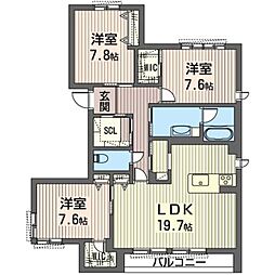 間取図画像 3LDK