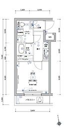 RELUXIA品川東大井 1Kの間取図画像