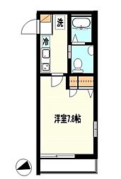 カーサスピカ 1Kの間取図画像