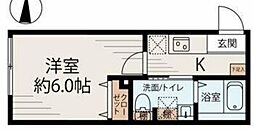 SAKURA U-Tokyo 4階1Kの間取り