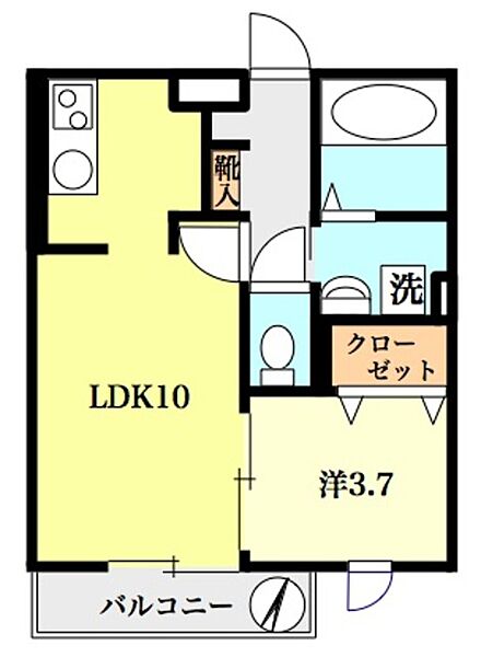 フレア光が丘 306｜東京都練馬区田柄５丁目(賃貸アパート1LDK・3階・35.10㎡)の写真 その2