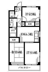 サニーコート 3DKの間取図画像