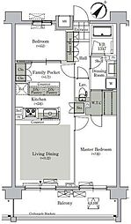 パークキューブ西ヶ原ステージ 3階2LDKの間取り