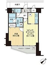 ダイアパレス代官山 1LDKの間取図画像