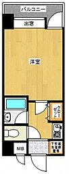 ピュアドームリバージュ平尾 1Kの間取図画像