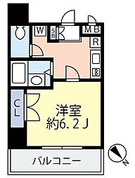 グランヴァン東池袋II 4階1Kの間取り