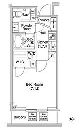 コンフォリア錦糸町 10階1Kの間取り