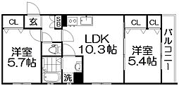 間取図画像 2LDK