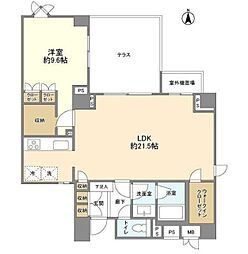 ガーデンハイツ代官山 1LDKの間取図画像