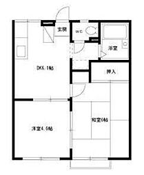 エステートピア原No.4 2DKの間取図画像