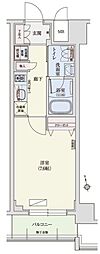 アーバネックス秋葉原EAST 1Kの間取図画像