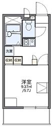 レオパレスECHO 2階1Kの間取り