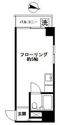 GSハイム新宿南口 ワンルームの間取図画像