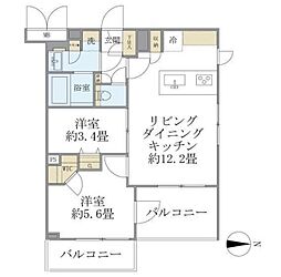 La Perla Nakano 2LDKの間取図画像